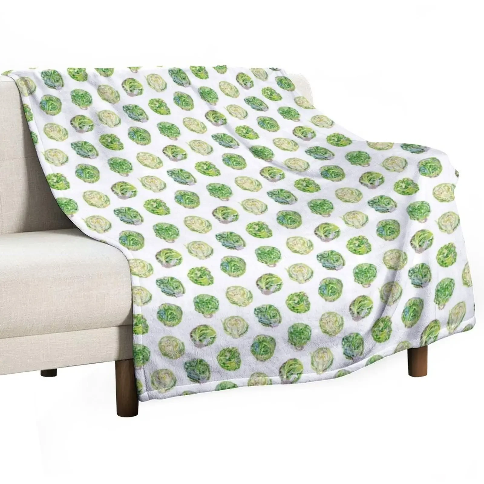 Brussel Sprouts Throw Blanket anime Cute Plaid Blankets