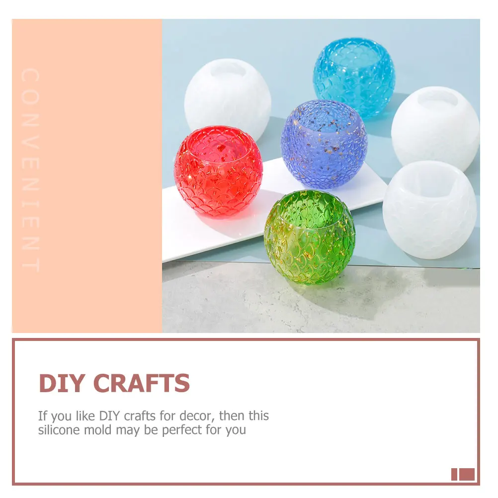 

Holder Making Fish Scale Cup Mold Molds for Candles Candy White Silicone DIY