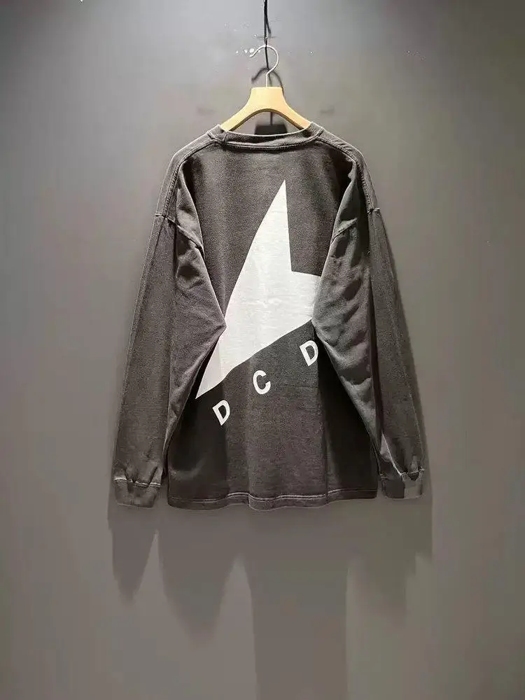 

DESCENDANT 25AW Japanese-style Loose-fitting Vintage Batik Washed Round-neck Long-sleeved T-shirt