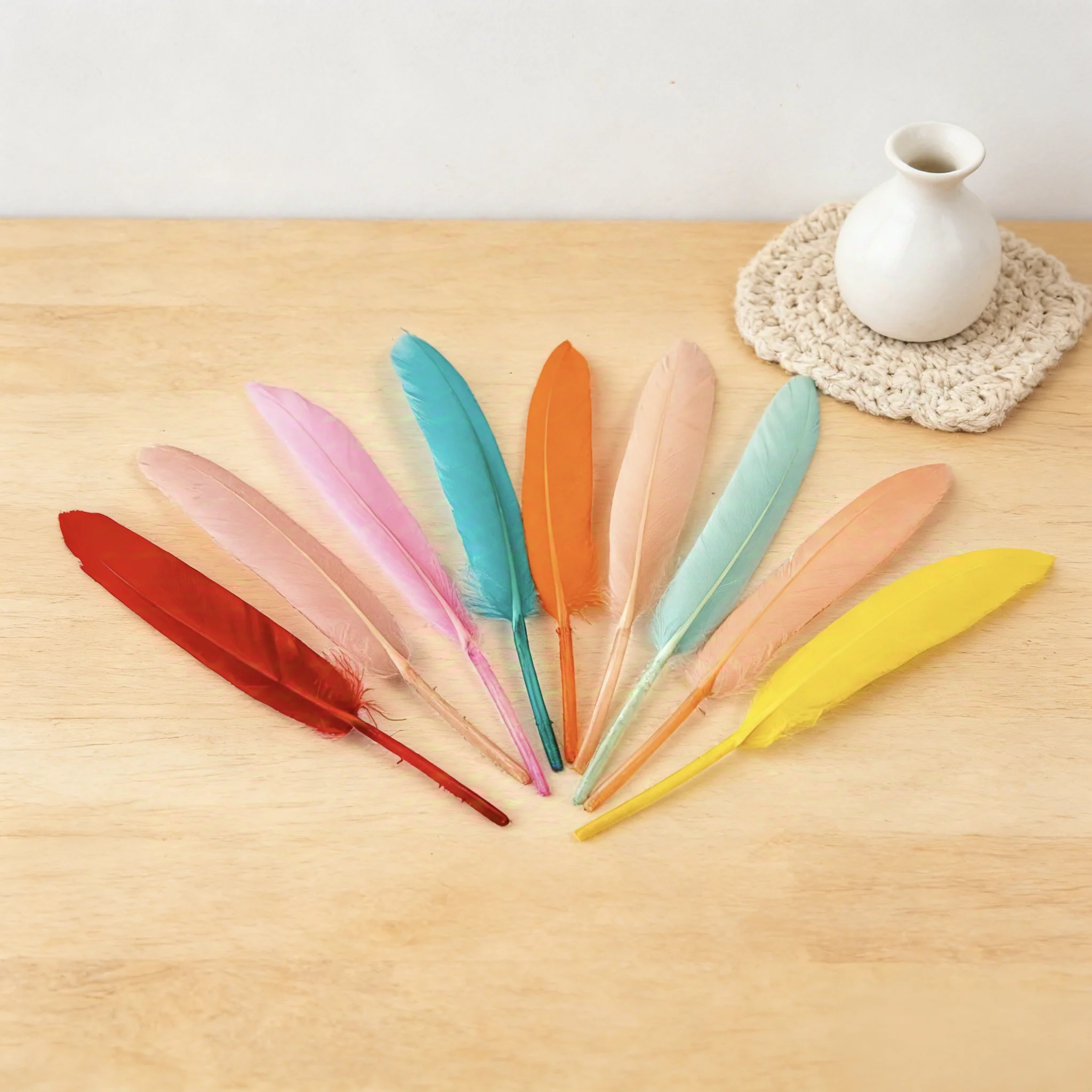 

50/100/200/500pcs 10-15cm Natural Goose Feather Wholesale DIY Wedding Party Carnival Headwear Decoration Handwork Plumes Crafts