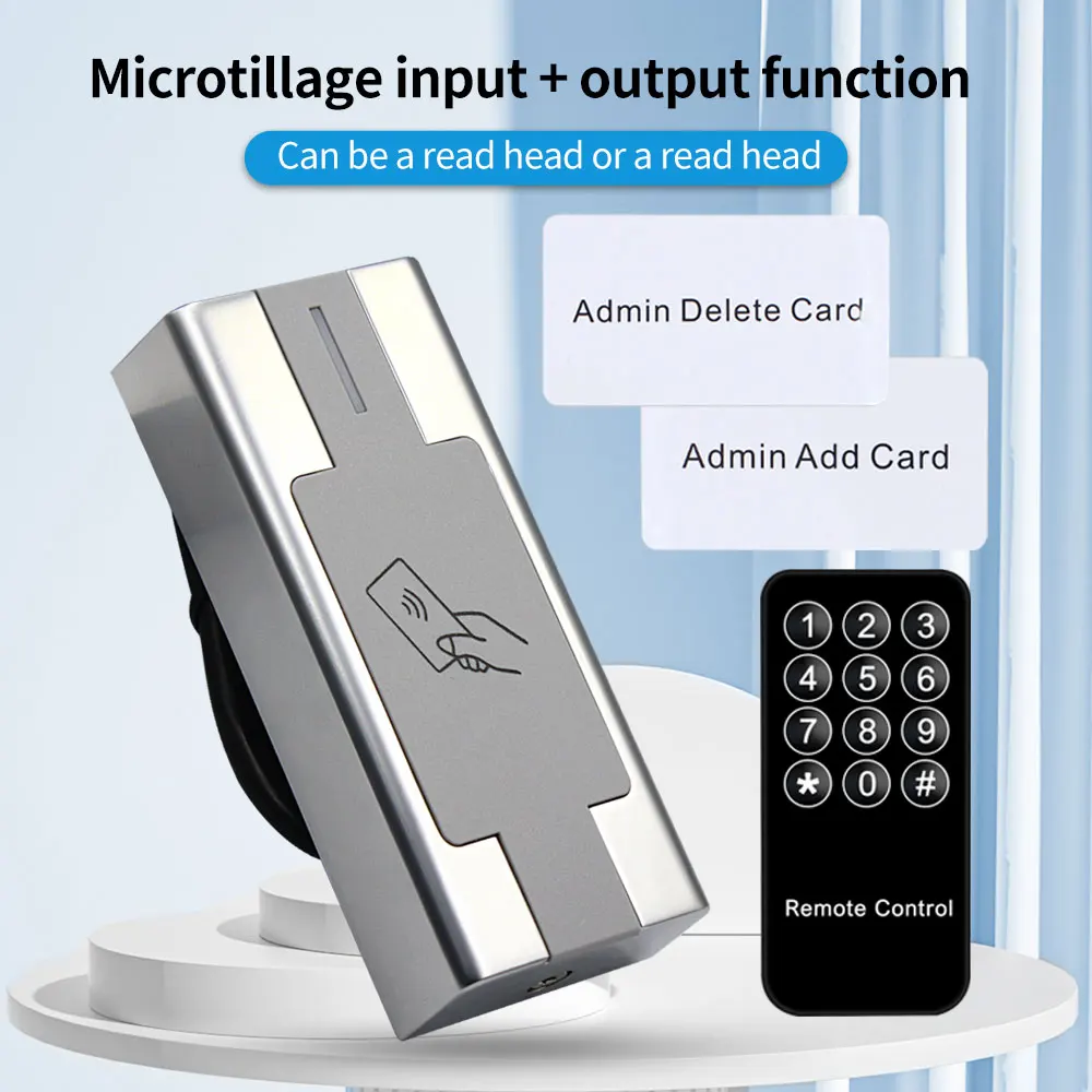 Controlador de acceso de Metal a prueba de agua, teclado de aleación de Zinc, lector de tarjetas Rfid de 3000 usuarios, sistema de Control de acceso