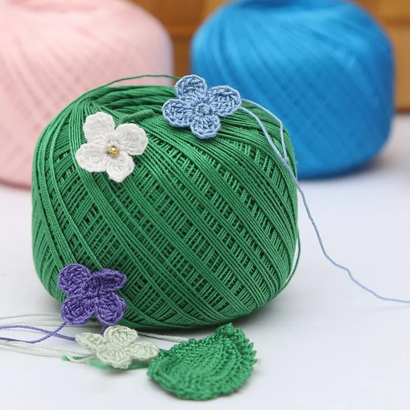 

20g Number 10 Pure Cotton Lace Thread,Crochet Bag,Hat,Coaster,High Twist Pearl Cotton Crochet Needle Thread Embroidery Thread