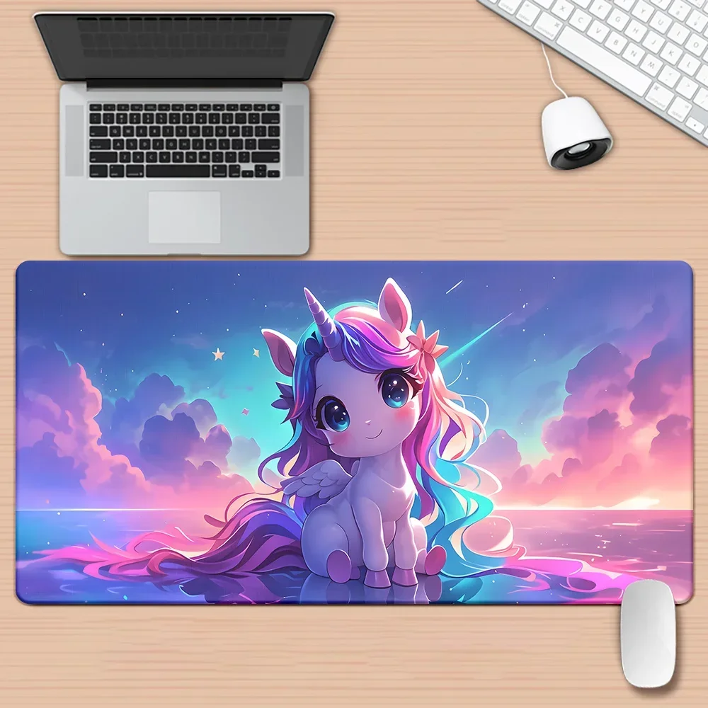 Pretty Unicorn Hd Print Mouse Pad Multi Functional Desk Mat For Gaming Office Keyboard Computer Accessories