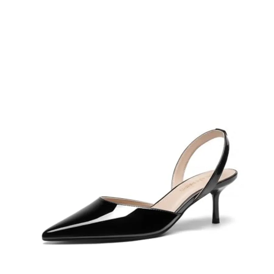 

DREAM PAIRS Women's Slingback Lace Up Kitten Low Heel Closed Toe Ankle Strap Heels Pointed Toe Strappy Pumps Shoes Party Weddin