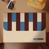 American Style Floor Mat With Striped Pattern Home Entrance Door Mat Door Mat Wear-Resistant Foot Mat Anti Slip Mat
