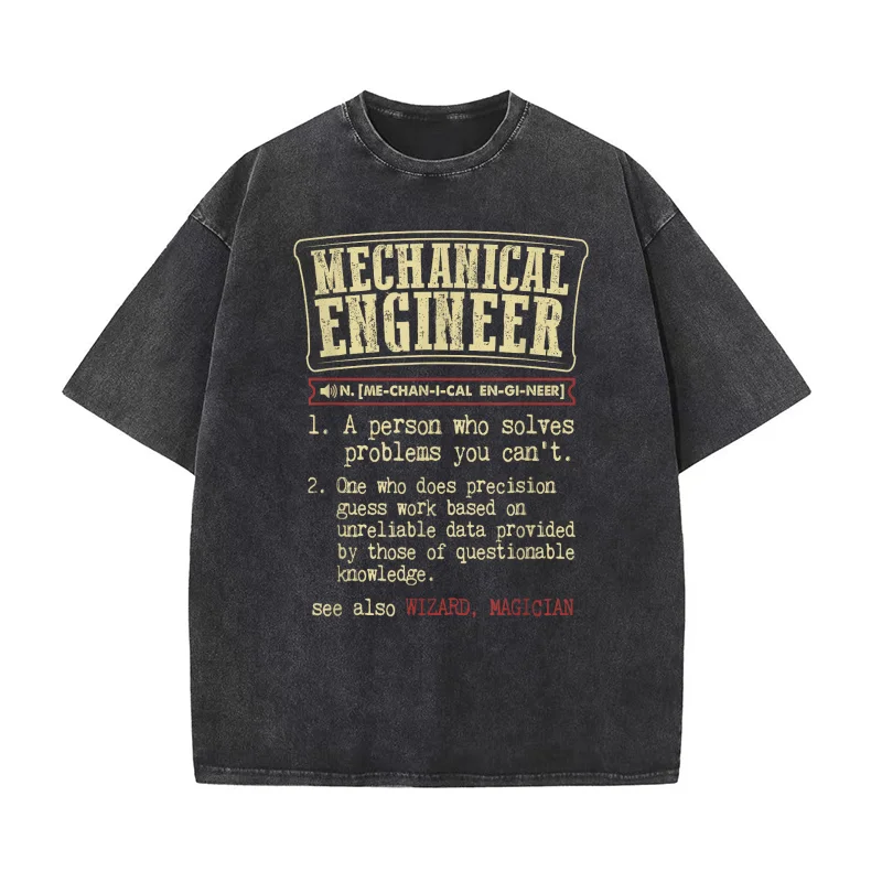 

Mechanical Engineer Funny Dictionary Definition Pure Cotton T-shirt Oversized Art Graphic Clothing Printed