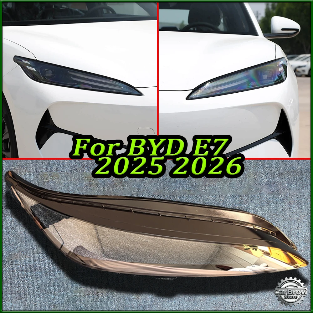 Car Transparent Mask Lampshdade For BYD E7 2025 2026 Auto Headlight Cover Headlamp Shell Lens Plexiglass