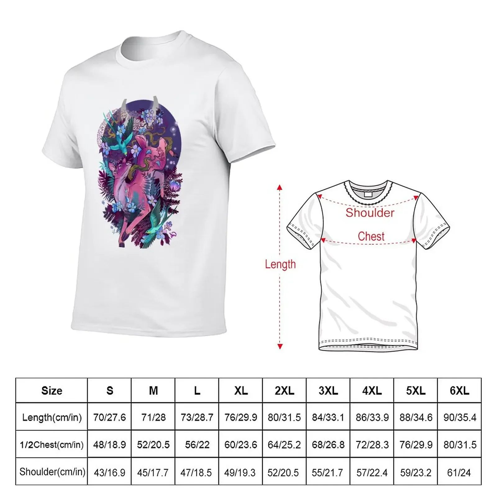 Mystic Midnight Pink White Tail Doe T-Shirt tees Blouse heavy weight t shirts for men