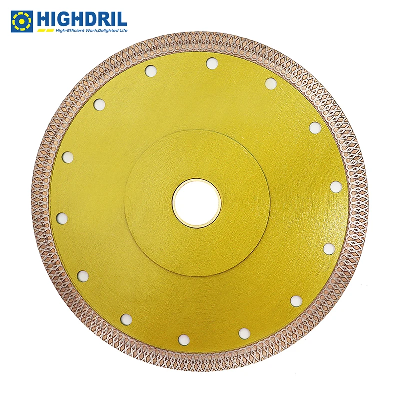 HIGHDRIL X Mesh Saw Blades Cutting Disc 1pc Dia230mm/9inch  For Ceramic Marble Tile Granite Diamond Dry 25.4mm Angle Grinder