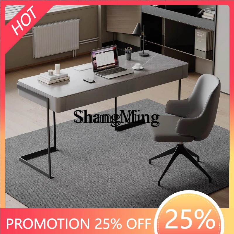 

SM luxury rock slab desk modern simple household high-end small apartment office writing computer desk