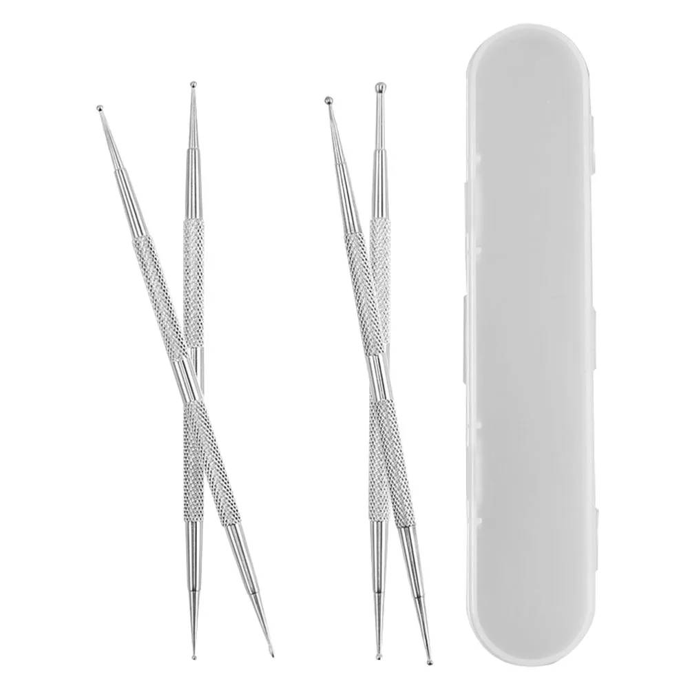 

4Pcs Nail Rhinestone Picker Pens Dual-End Stainless Steel Manicure Tools for Nail Art Rhinestone Decoration Supplies