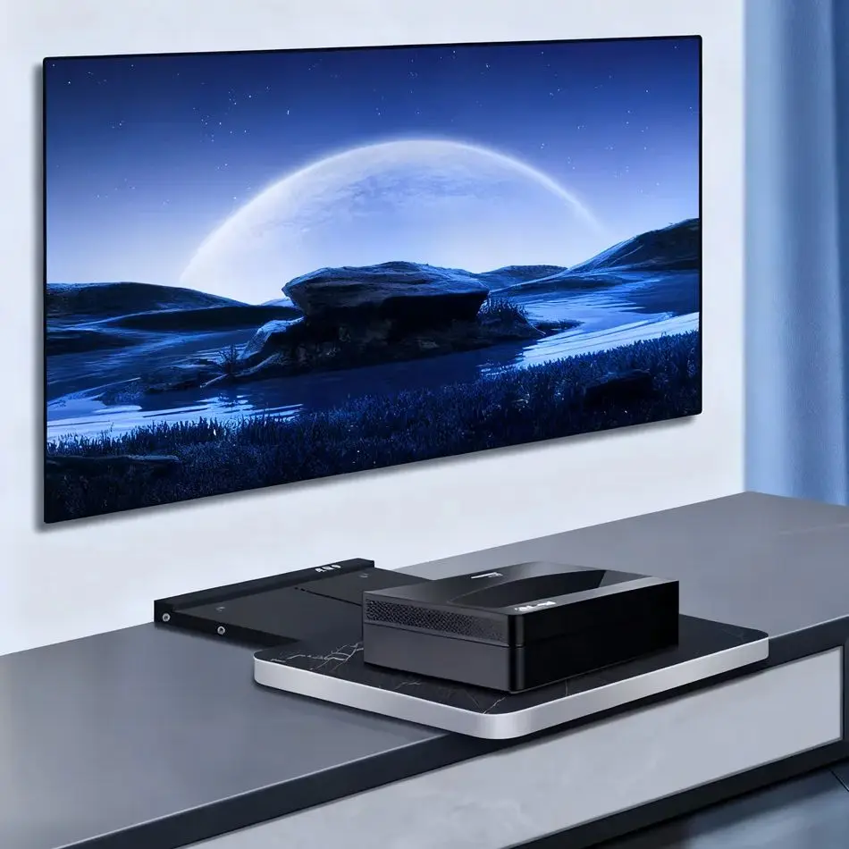 

Интеллектуальный моторизованный слайдер для проектора UST, умная электрическая лазерная полка для телевизора, телескопическая платформа для ультракороткофокусного проектора