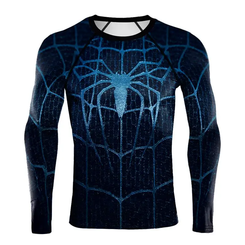 Smile Hero Spider Cosplay Économie pour hommes, chemise de compression à séchage rapide, t-shirt de fitness, costume d'Halloween, nouveauté graphique, Y-