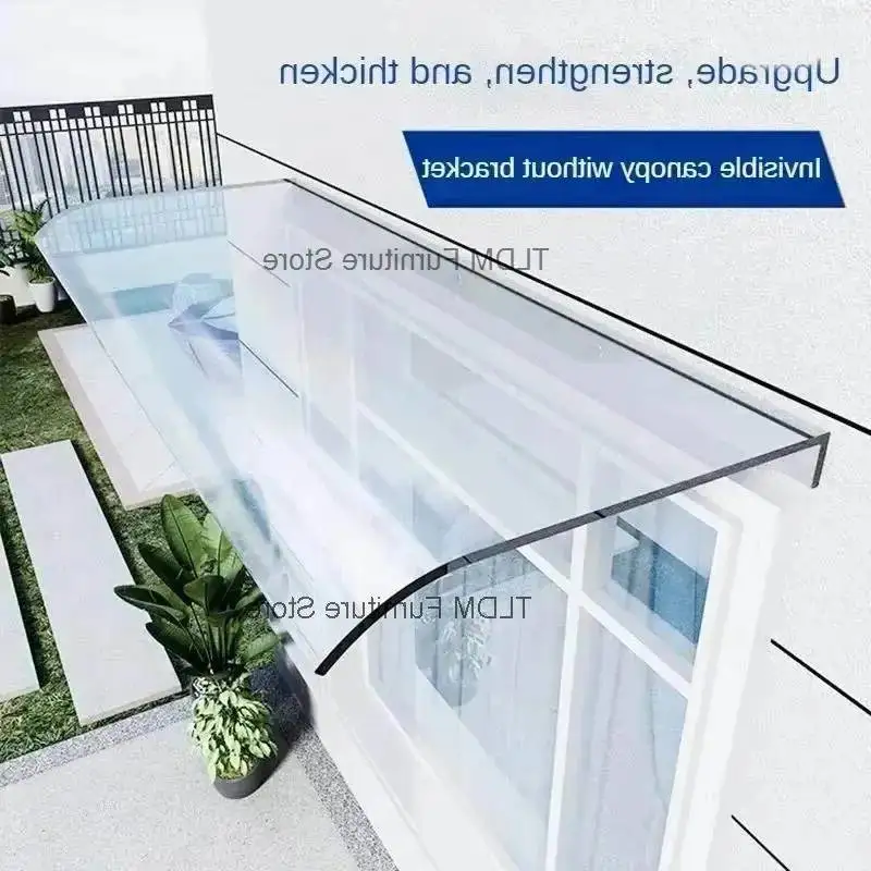 Awning Invisible Awnings Transparent for Balcony Modern Minimalist Bracket-free Awning Convenient Outdoor Terrace for Cafe L U