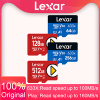Original Lexar Memory Cards A1 64GB 256GB 128GB 1TB A2 512GB SDXC Micro SD Card UHS-I TF Card for Nintendo Switch Game Console