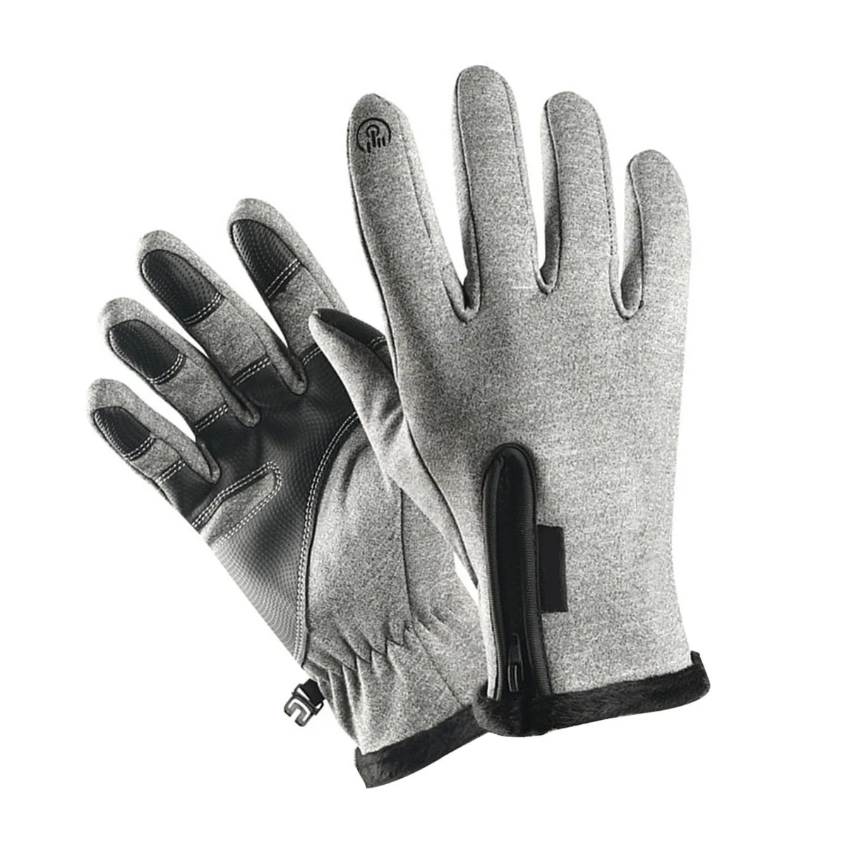 

Cycling Gloves Waterproof Touch Screen Winter Gloves Size Xl Gray Outdoor Sports Running Climbing Warm Windproof