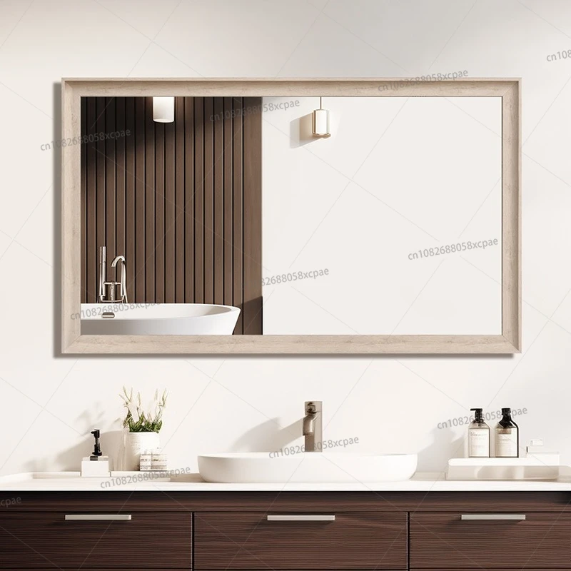 

Зеркало для ванной комнаты в средневековой деревянной раме, настенное зеркало для умывальника