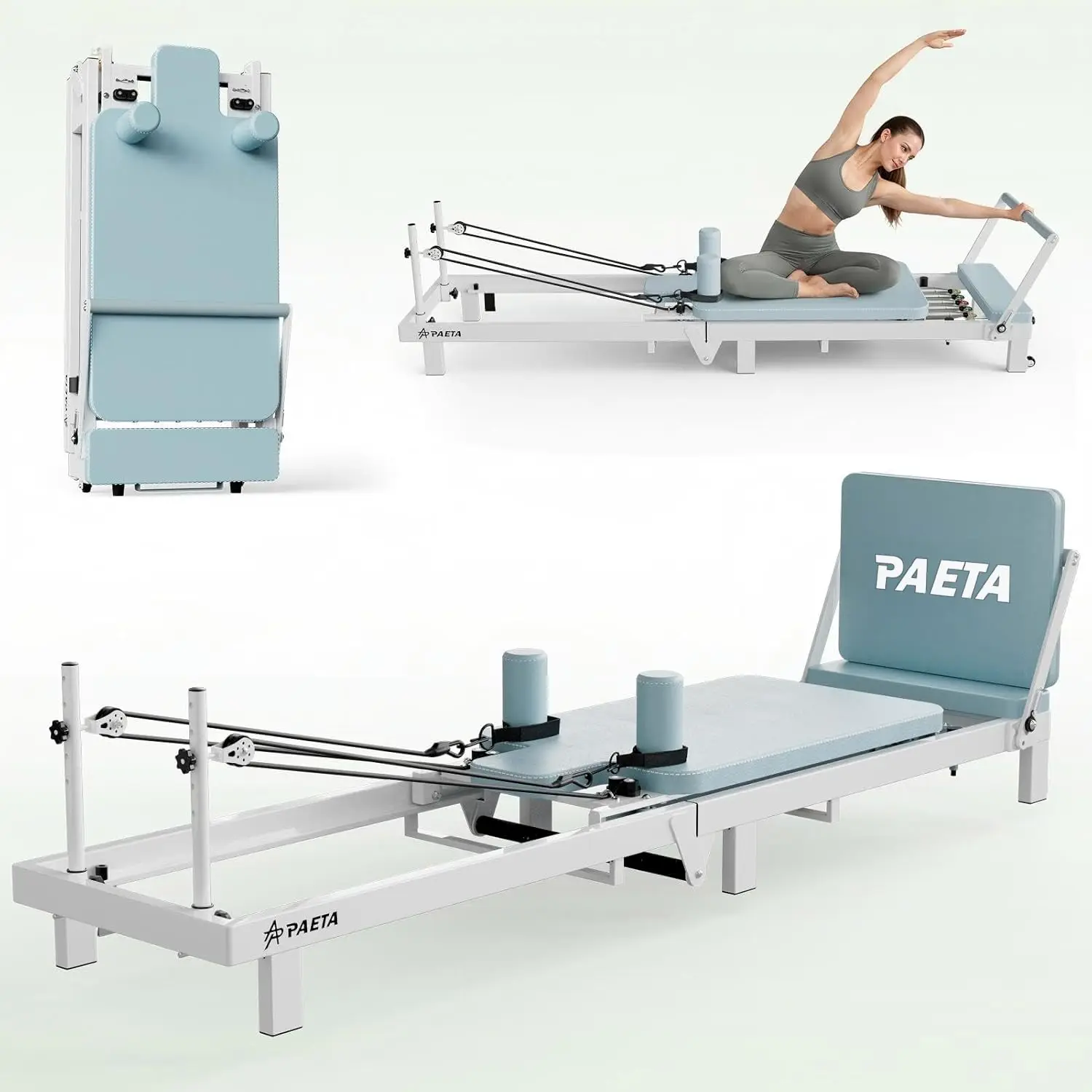 Foldable Pilates Reformer Machine for Home Use, 86