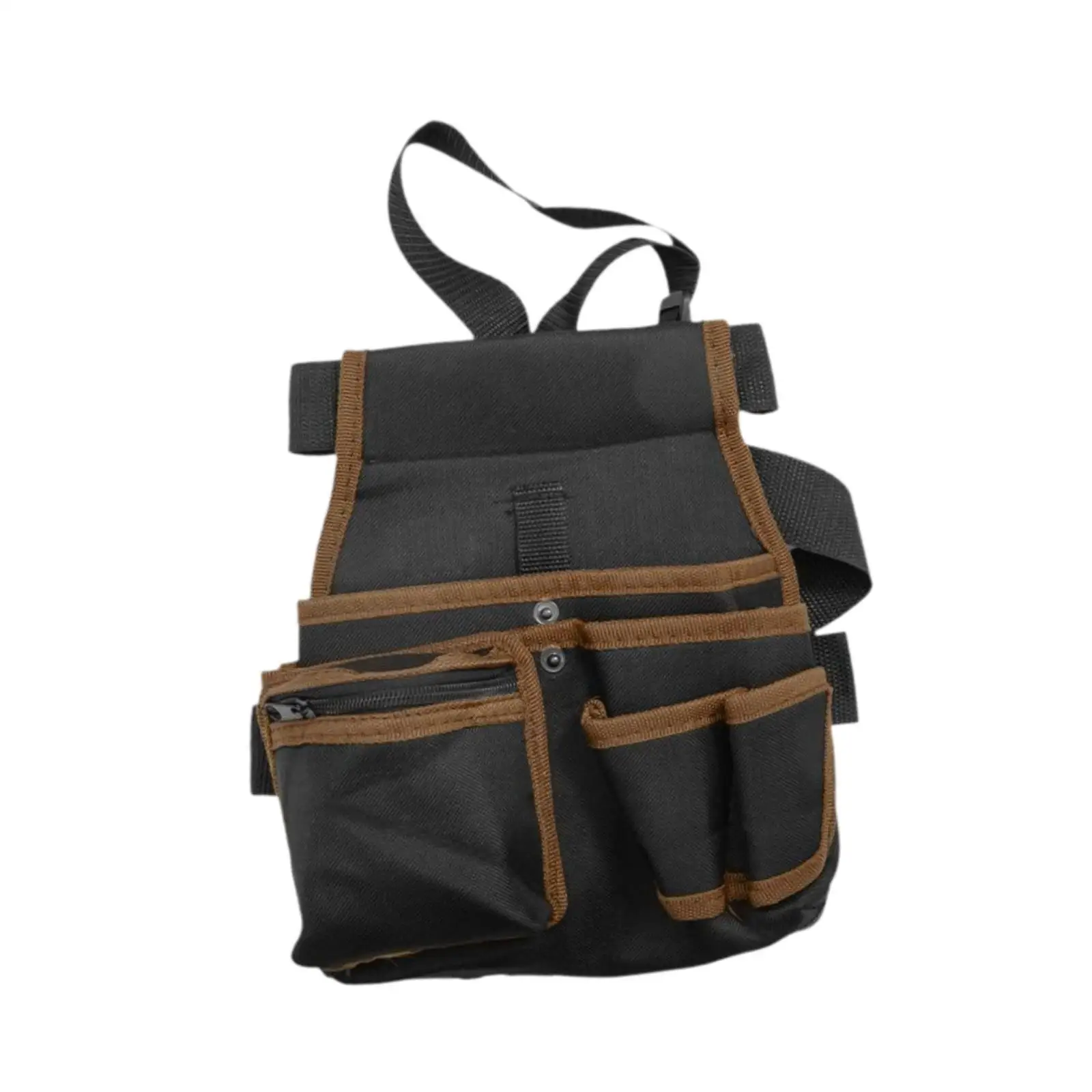 Tool Waist Bag with Serial Pockets and Adjustable Belt for Maintenance Worker Installer Decorator Use
