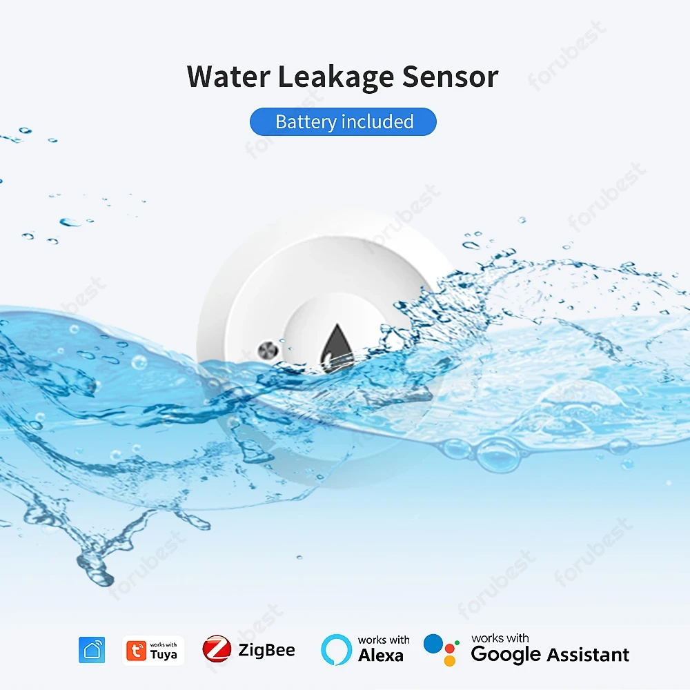 Imagem -03 - Tuya Inteligente Zigbee Sensor de Vazamento de Água Alarme Detector de Nível de Água Sensor de Vazamento de Inundação App Controle Remoto Sistema de Alarme de Segurança