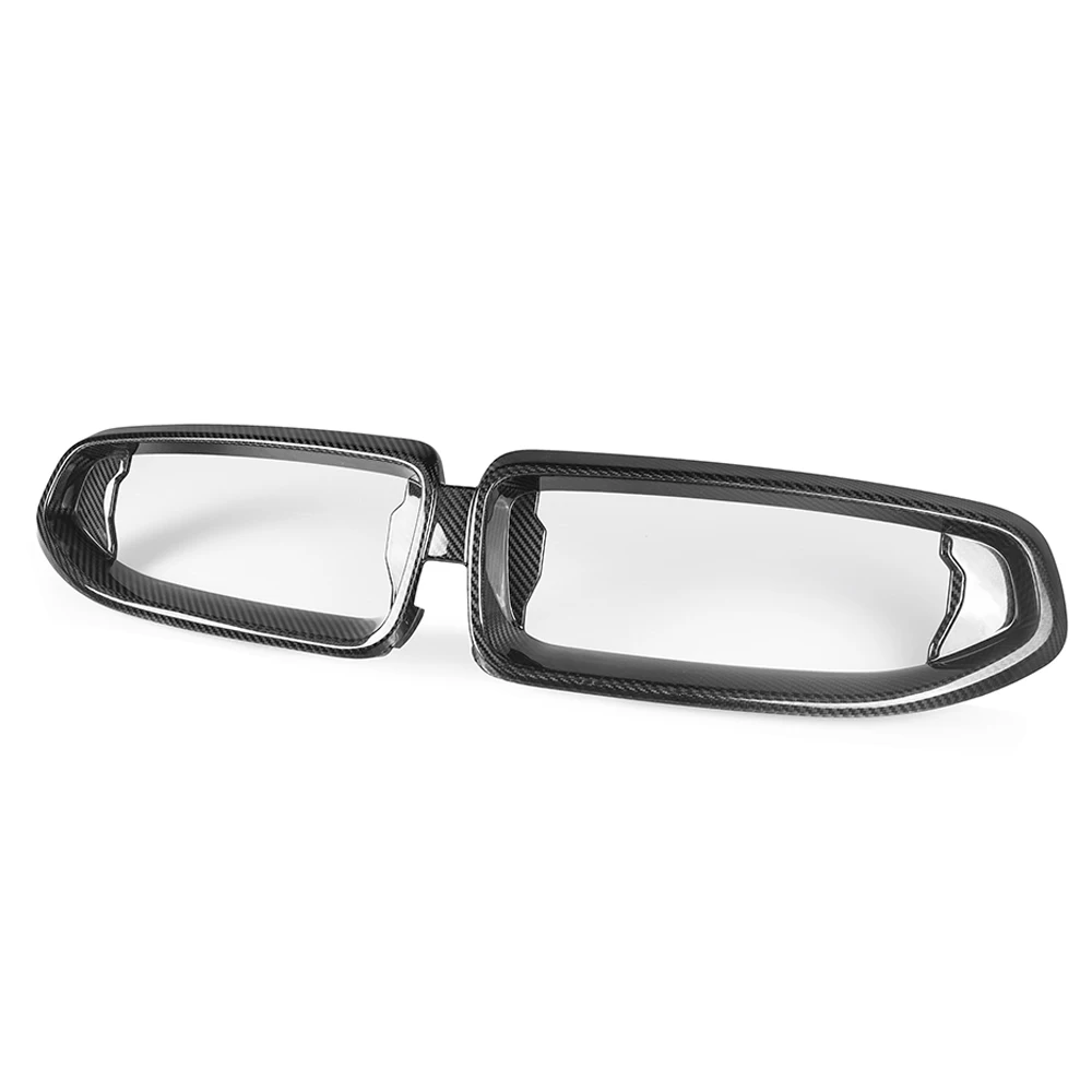 Grade de radiador para capô de carro, fibra de carbono seca real, para bmw série 2 g42 2022-in, preto brilhante, substituição, amortecedor dianteiro