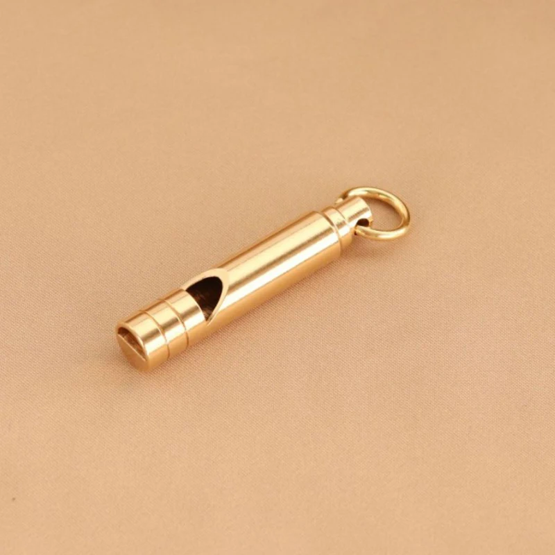 Multifunctional Brass Emergency Survival Whistle Portable Keychain For Camping Hiking Outdoor Tools