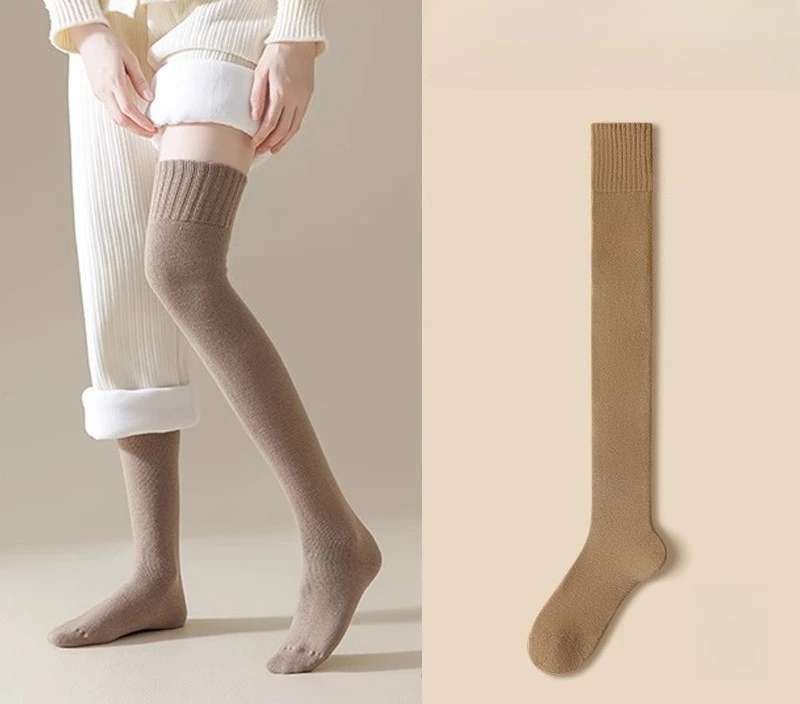 Calzini da donna autunno spugna invernale velluto addensato caldo ginocchio lungo tubo ginocchiere calze autoreggenti calze autoreggenti