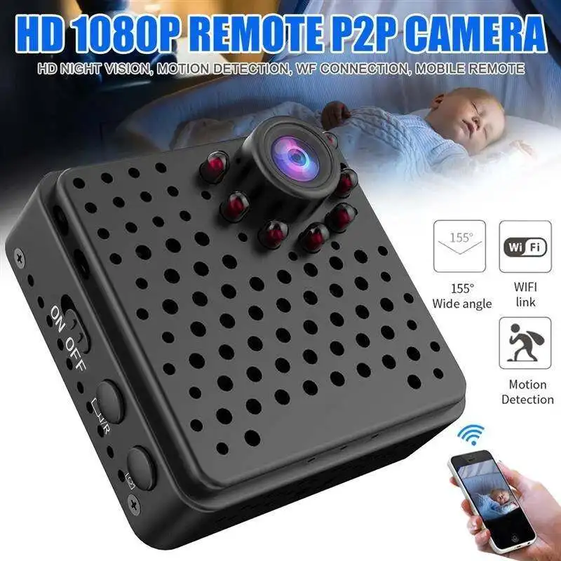 

Mini Cameras W18 Action Camera Ultra HD 1080P WiFi Video Recording Sport Cam AI Human Detect Wireless Mini Camera Home Security