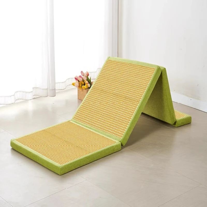 Portable Tri-Folding Foam Mattress,Multi-Purpose Foldable Floor Guest Bed, Roll Up Sleeping Pad for Camping Travel Accommodation