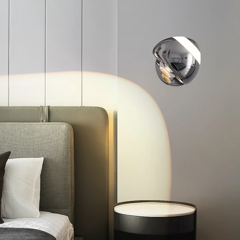 

Bedroom Bedside Lamp,Italian Minimalist Wall Lamp, Modern Light Luxury, High-End Feel, Creative, Simple And Individual, Rotatab