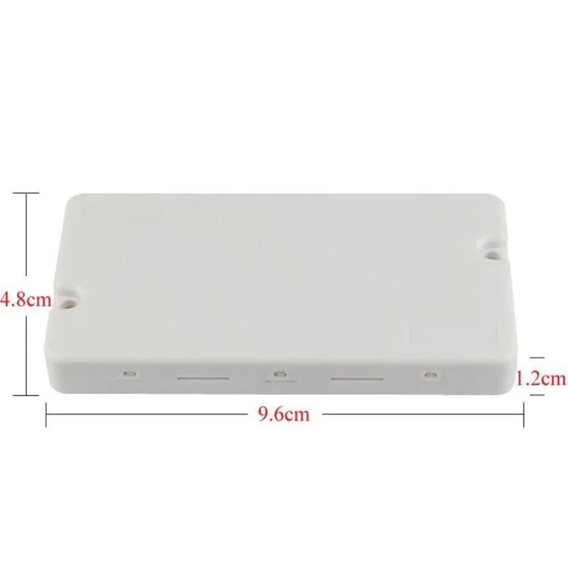 2 in 2 out fiber protection box, 2 core fiber drop cable fusion protection square box pp plastic white 50PCS