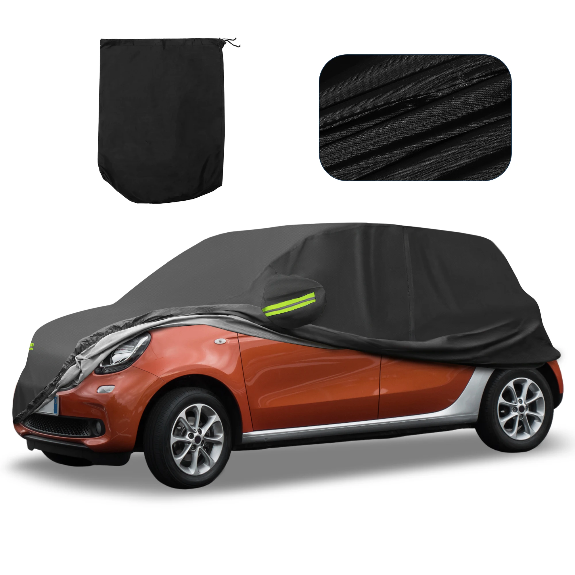 

Motoforti for Smart Forfour 2014-2022 Cover Waterproof Car Cover Outdoor Full Car Cover All Weather Protection