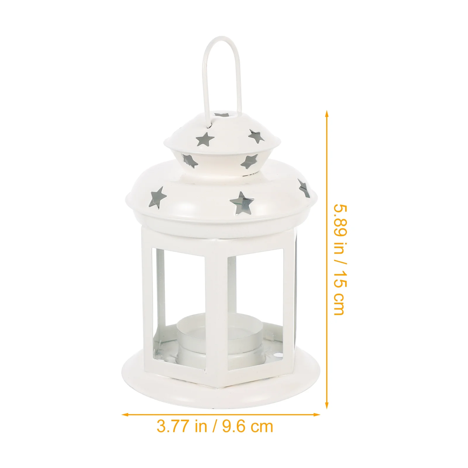 1Pcs Star Design Iron Candlestick Glass Holder Decorative Table Stand for Home Cafe Restaurant Warm Atmosphere