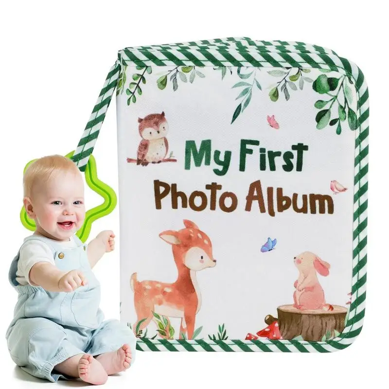 

First Family Photo Album Animal Children Keepsake Book Cloth Family Friends Photo Album Bunny Growth Record Photobook Deer Owl