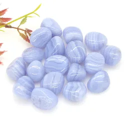 Tumbled Stone Natural Gems Blue Lace Agate Reiki Healing Crystal Energy Specimen Irregular Rock Bulk Home Aquarium Decoration