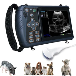 DAWEI S1 Portable Veterinary Ultrasound Machine Outdoor Vet B-Ultra Scanner with 3.5MHz Convex Probe for Pig Sheep Dog Pregnancy