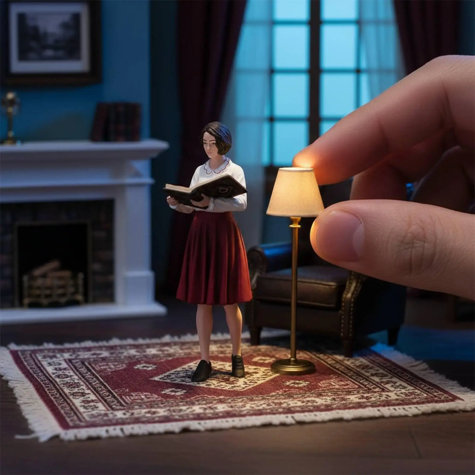 decor-miniature-figure-hand-painted-girl-librarian-model-resin-scene-accessory-for-library-diorama-home-collectibles