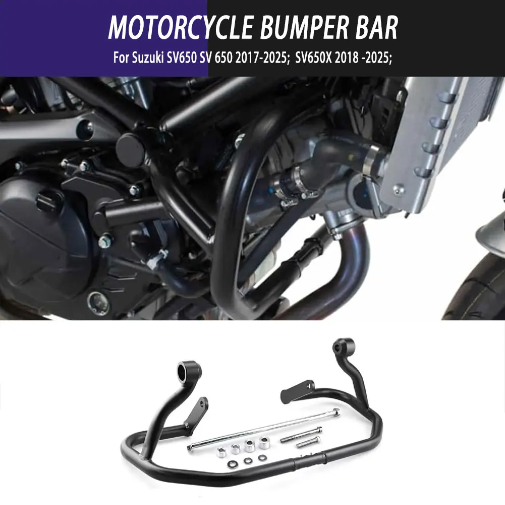 For Suzuki SV650 SV 650 SV650X 2018-2025 Motorcycle Modified Protective Parts Highway Engine Guard Bumper Crash Bars Protector