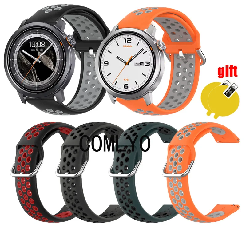 

Ремешок для умных часов KOSPET ORB, силиконовый дышащий спортивный браслет, защитная пленка для экрана для женщин и мужчин