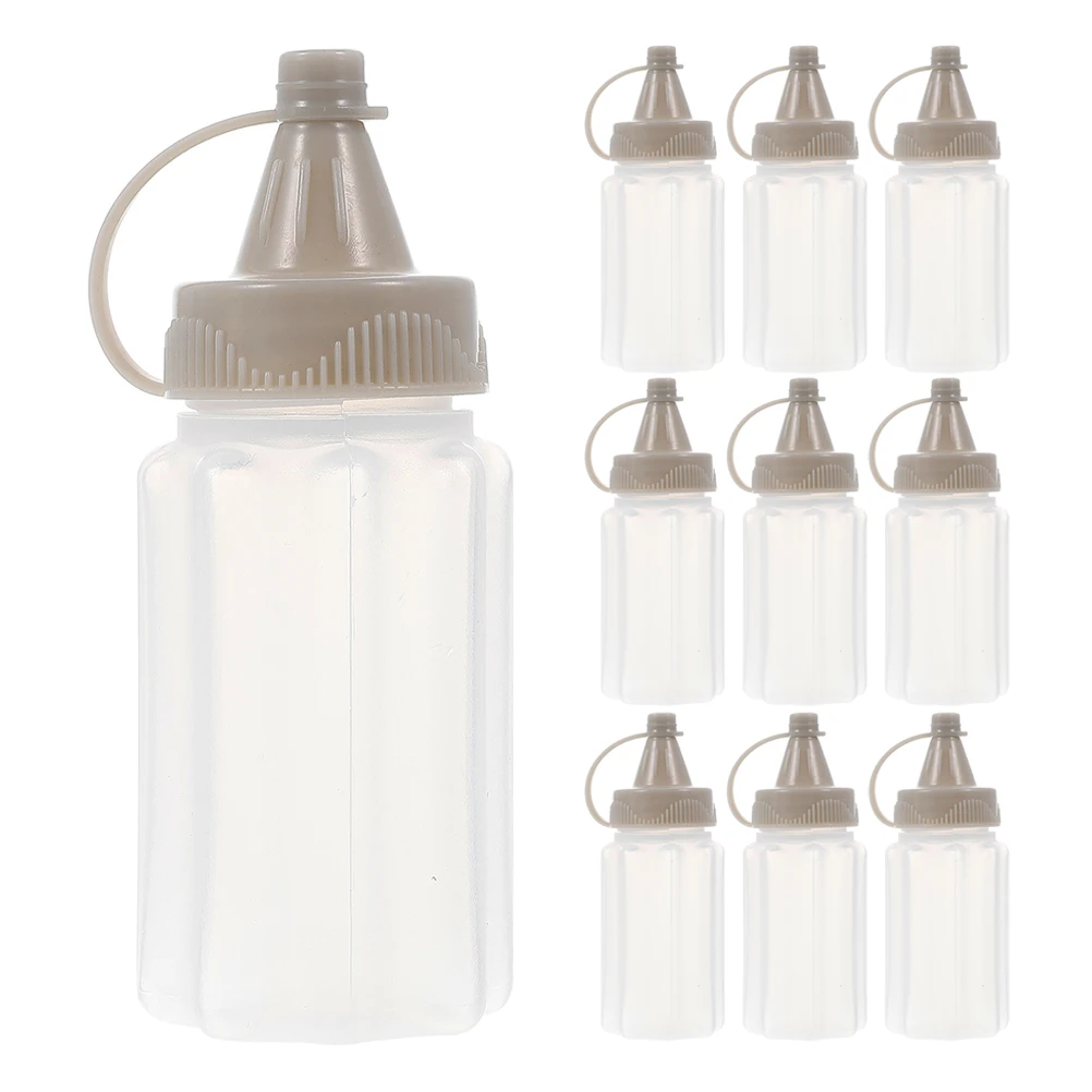 

12 Pcs Mini Sauce Bottles Plastic Containers for Ketchup Mustard Salad Oil Leakproof Portable Reusable Squeeze Bottles