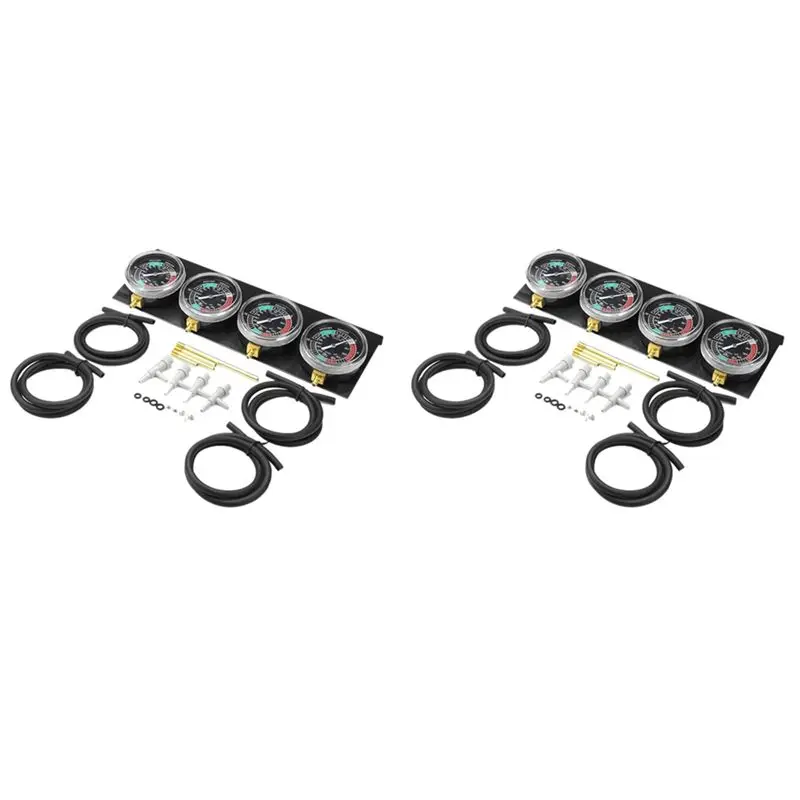 2X Motorcycle Carburetor Synchronizer Vacuum Gauges Tool Carb Vacuum Gauge Balancer For /Honda/ Black