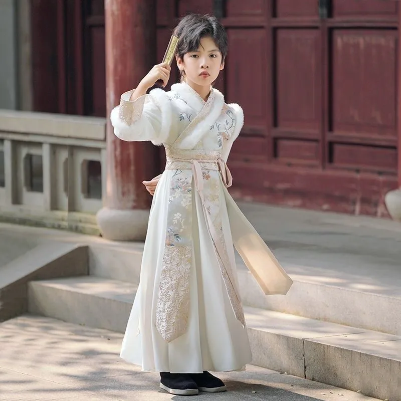 

2026 Children's Winter Costume Hanfu Boys' New Hanfu Performance Costume Chinese Style Long Sleeve Tang Costume Hanfu Set LI823