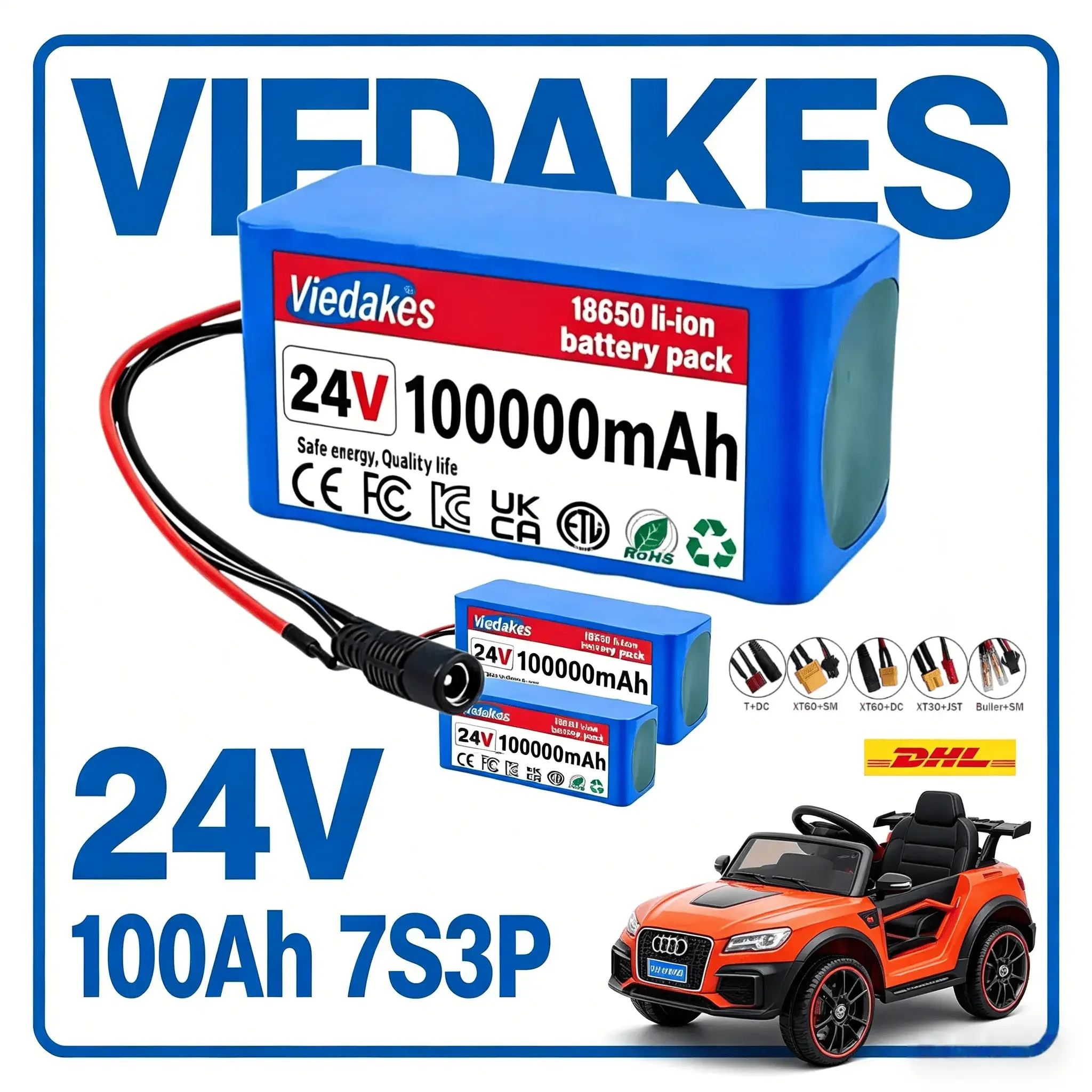 

40Ah 24V 7S3P 18650 Battery for E-Bike Short Trips and Outdoor Portable Power for Camping