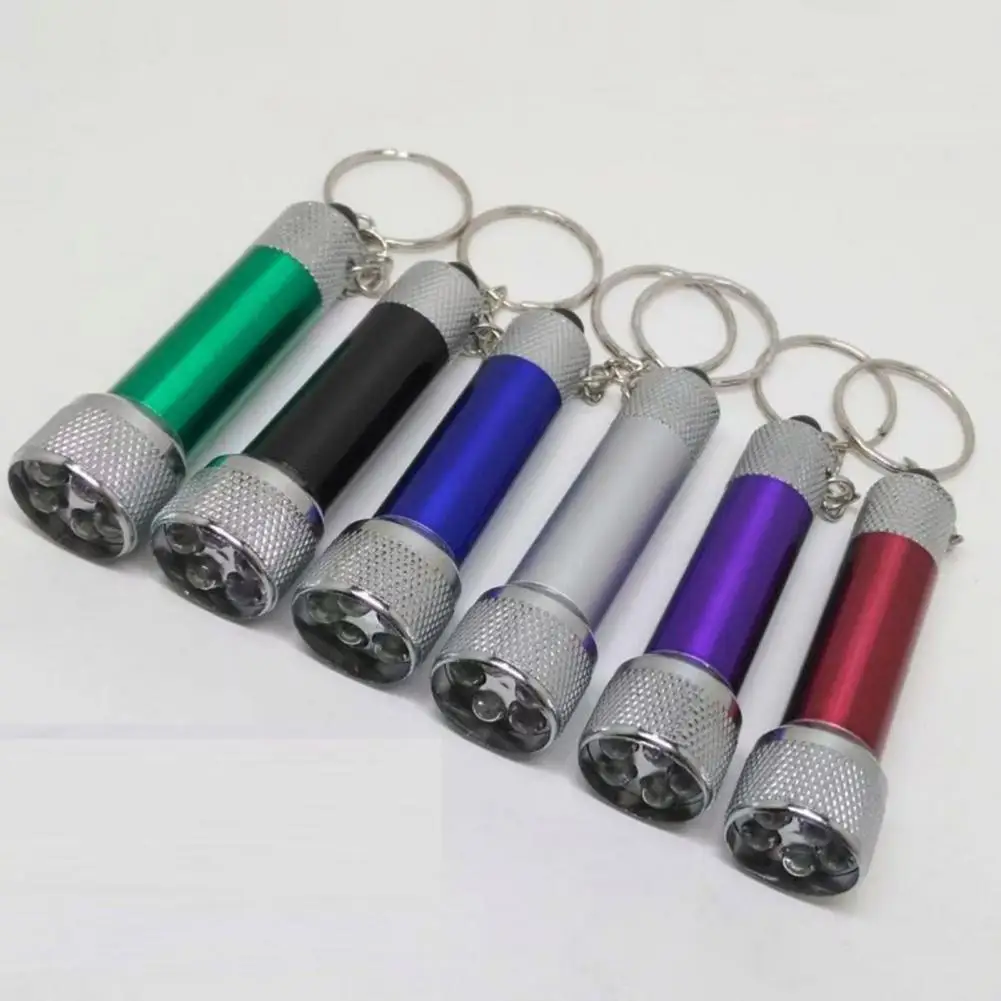 Mini Flashlight Keychain Portable Led Keychain Flashlight with Whistle Compass Lightweight Outdoor Emergency Tool for Hiking
