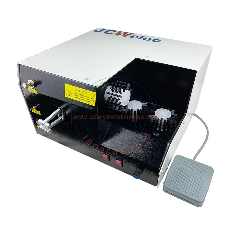 

【Best-selling】 JCW-322D Semi-auto 3 Brushes For Braided Wire Splitting Brushing Shield Braid Layer Brushing Twisting Winding