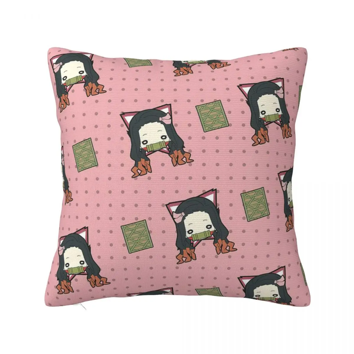 Cute Cartoon Demon Slayer Pillowcase Polyester Cushion Cover Decorative Kimetsu No Yaiba Anime Pillow Case Cover Home  40X40cm