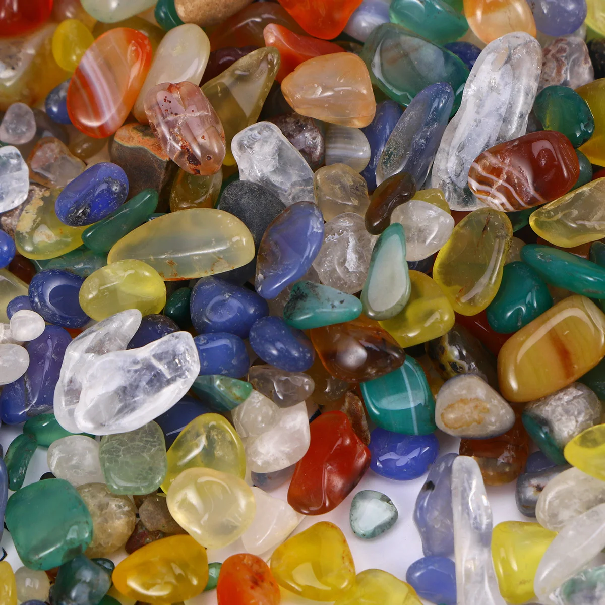 2 حزم أحجار الكريستال الطبيعية هبط رقائق غير النظامية شكل ديكور المنزل حوض السمك خزان الأسماك زهرية النباتات العصارة الملونة العقيق #1