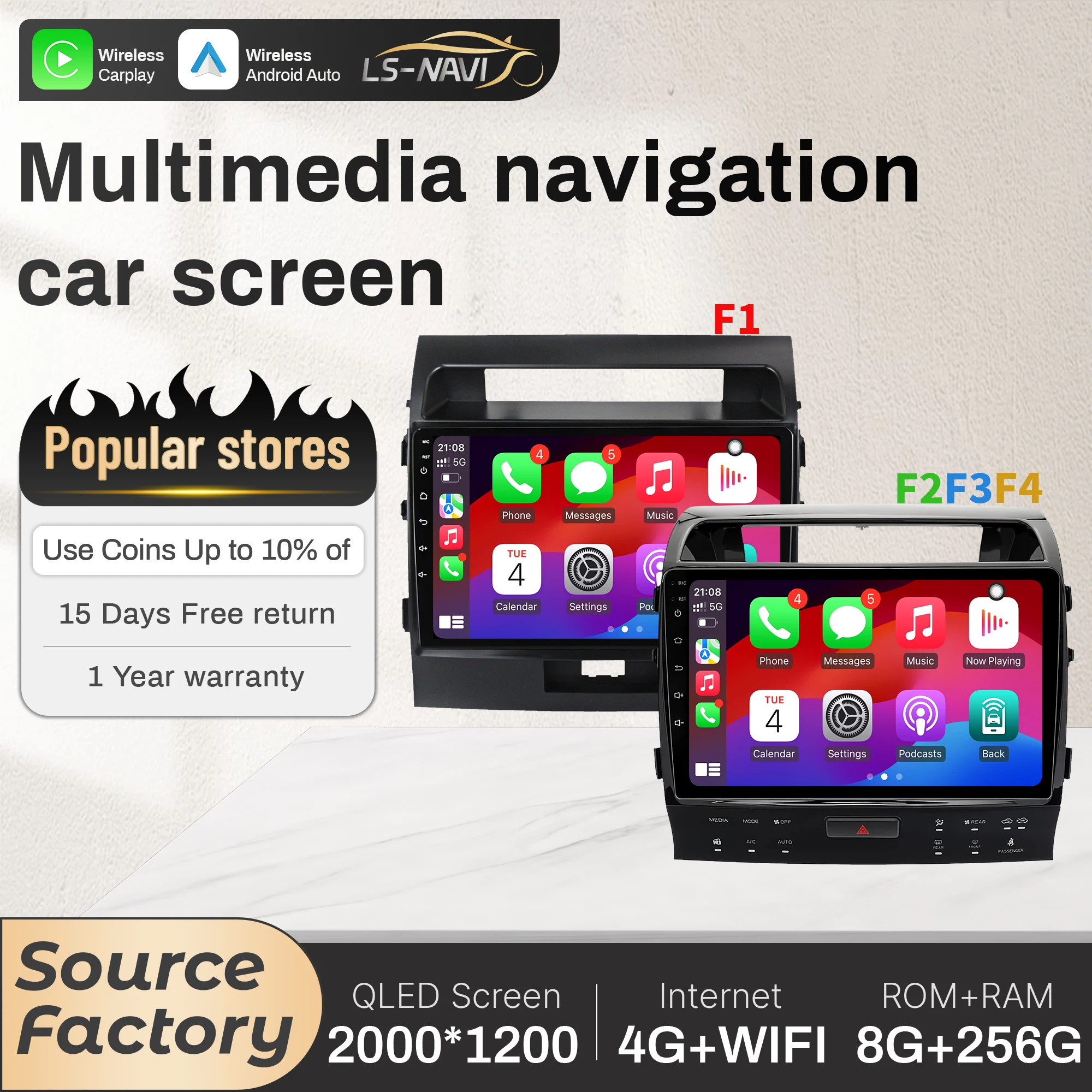 9inch For Toyota Land Cruiser 11 200 2007-2015 Auto Radio Multimedia Navigation GPS Android 14 Wireless Carplay Stereo