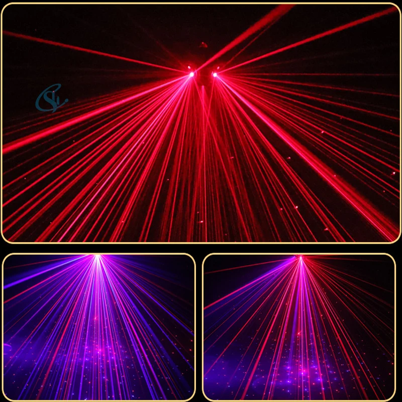 Profesjonalny Laser DJ RGB 3 in1 LED żarówka w kształcie tradycyjnym ruchoma głowica lampa projektora DMX na imprezę scena dyskoteki