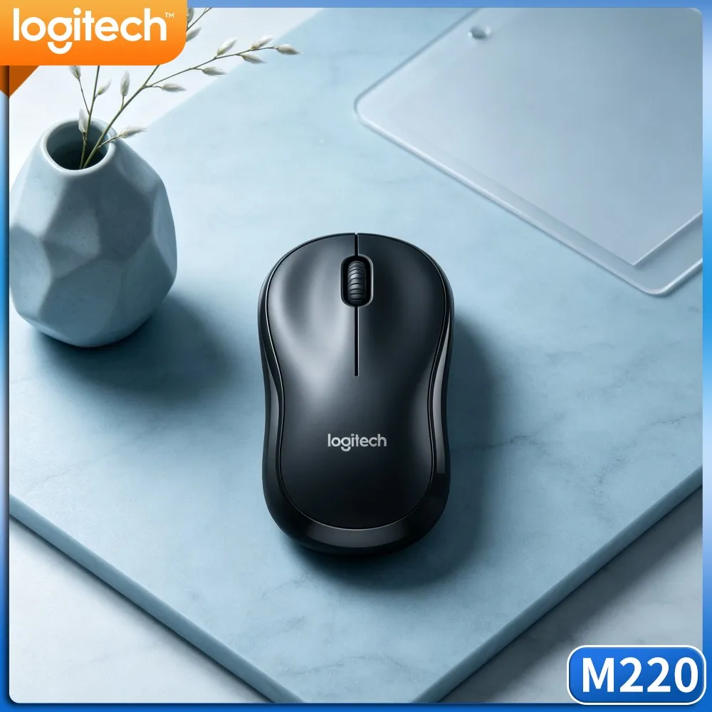 Logitech M220 Silent Click Mouse Nano Dongle Plug‑And‑Play 1000DPI For PC Mac Notebook Desktop Office Home Windows Macos